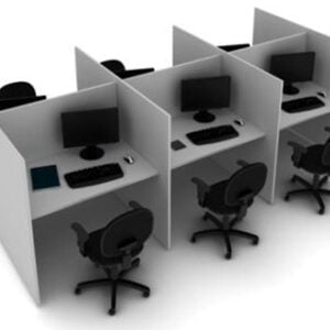 Baias de telemarketing com tampo fixo modelo simplificado BT-19