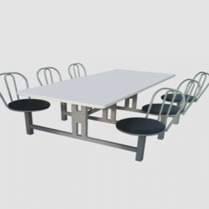 Mesa refeitório-Assento Estofado- Encosto em Arco REFE PRO 06