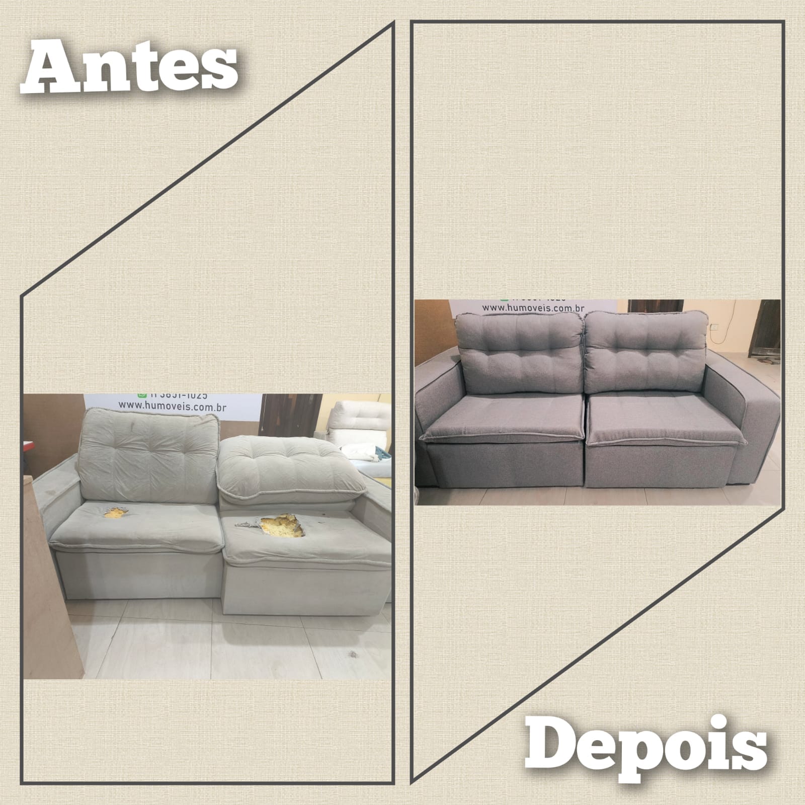 REFORMA SOFA CINZA