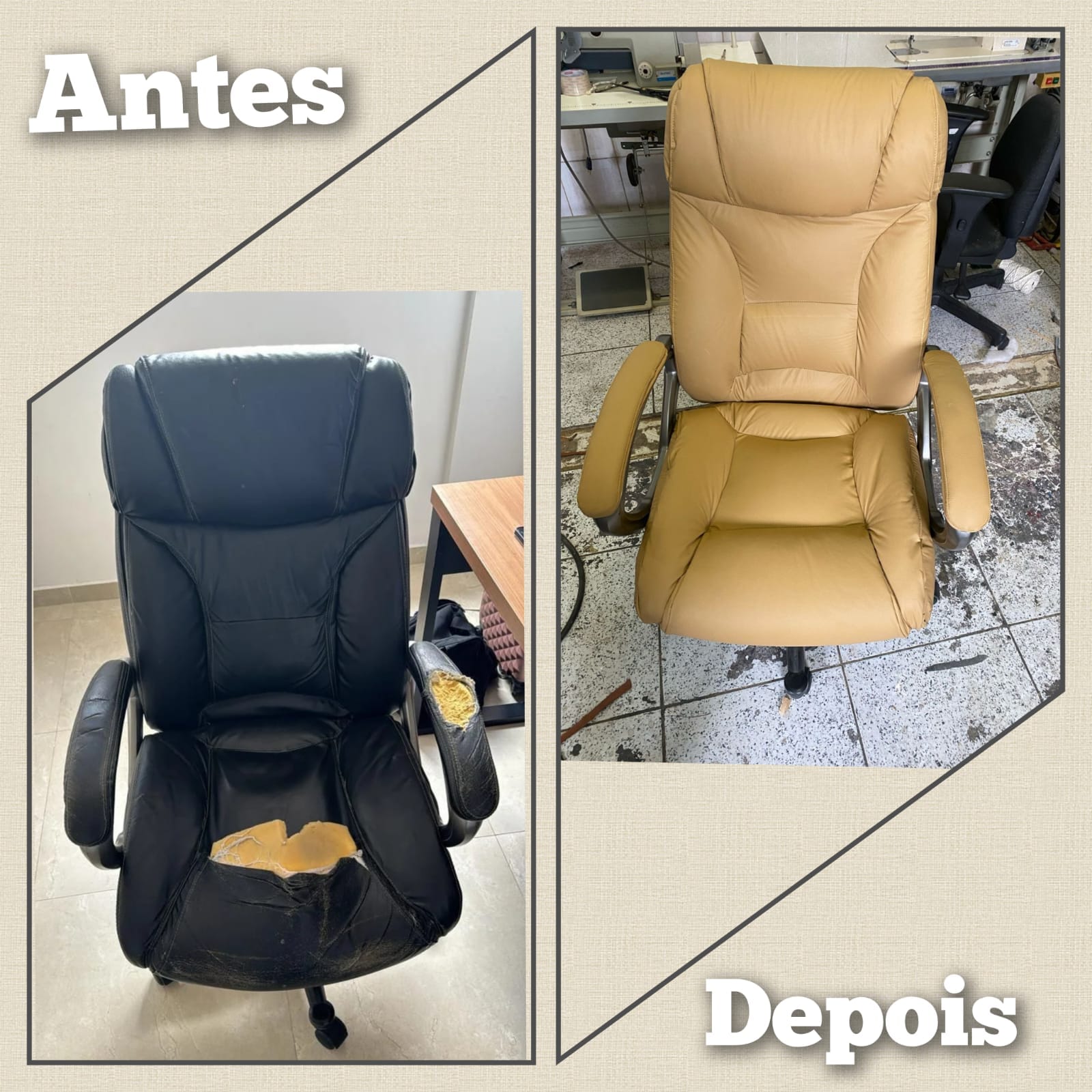 Reforma cadeira de escritorio